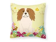 Easter Eggs Cavalier Spaniel Fabric Decorative Pillow BB6058PW1818