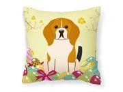 Easter Eggs Beagle Tricolor Fabric Decorative Pillow BB6040PW1414