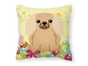 Easter Eggs Pekingnese Fawn Sable Fabric Decorative Pillow BB6104PW1414