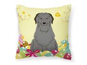 Easter Eggs Briard Black Fabric Decorative Pillow BB6081PW1818