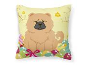 Easter Eggs Chow Chow Cream Fabric Decorative Pillow BB6144PW1818