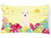 Easter Eggs Bedlington Terrier Sandy Canvas Fabric Decorative Pillow BB6091PW1216
