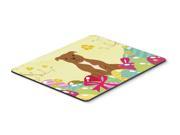 Easter Eggs Staffordshire Bull Terrier Brown Mouse Pad Hot Pad or Trivet BB6047MP