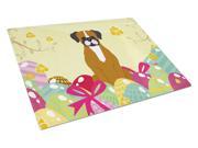 Easter Eggs Flashy Fawn Boxer Glass Cutting Board Large BB6116LCB