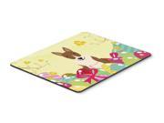 Easter Eggs Bull Terrier Brindle Mouse Pad Hot Pad or Trivet BB6137MP