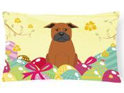 Easter Eggs Chinese Chongqing Dog Canvas Fabric Decorative Pillow BB6111PW1216