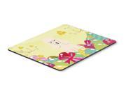 Easter Eggs Poodle White Mouse Pad Hot Pad or Trivet BB6070MP