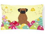 Easter Eggs Brindle Boxer Canvas Fabric Decorative Pillow BB6117PW1216