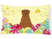 Easter Eggs Dogue de Bourdeaux Canvas Fabric Decorative Pillow BB6073PW1216