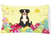 Easter Eggs Entlebucher Canvas Fabric Decorative Pillow BB6038PW1216