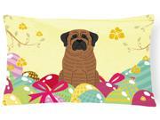 Easter Eggs Mastiff Brindle Canvas Fabric Decorative Pillow BB6015PW1216