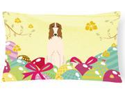 Easter Eggs Borzoi Canvas Fabric Decorative Pillow BB6023PW1216