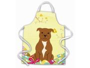 Easter Eggs Staffordshire Bull Terrier Brown Apron BB6047APRON