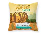 RV Camper Camping Wander Fabric Decorative Pillow VHA3027PW1818
