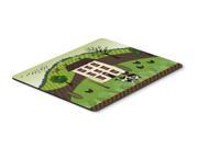 Folk Art Country House Mouse Pad Hot Pad or Trivet VHA3024MP