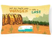 Retro Camper Camping Wander Canvas Fabric Decorative Pillow VHA3025PW1216