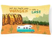 RV Camper Camping Wander Canvas Fabric Decorative Pillow VHA3027PW1216