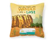 Retro Camper Camping Wander Fabric Decorative Pillow VHA3025PW1818