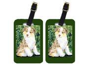 Pair of 2 Australian Shepherd Luggage Tags Pair of 2 Australian Shepherd Luggage Tags
