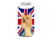 Silky Terrier with English Union Jack British Flag Tall Boy Beverage Insulator Hugger LH9468TBC Silky Terrier with English Union Jack British Flag Tall Boy Beverage Insulator Hugger LH9468TBC