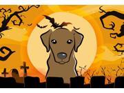 Halloween Chocolate Labrador Fabric Placemat BB1792PLMT Halloween Chocolate Labrador Fabric Placemat BB1792PLMT