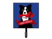 Ahoy Matey Nautical Border Collie Leash or Key Holder VHA3011SH4 Ahoy Matey Nautical Border Collie Leash or Key Holder VHA3011SH4