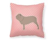 Neapolitan Mastiff Checkerboard Pink Fabric Decorative Pillow BB3665PW1818 Neapolitan Mastiff Checkerboard Pink Fabric Decorative Pillow BB3665PW1818