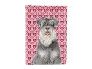 Hearts Love and Valentine's Day Schnauzer Flag Canvas House Size KJ1192CHF Hearts Love and Valentine's Day Schnauzer Flag Canvas House Size KJ1192CHF