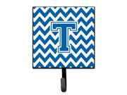 Letter T Chevron Blue and White Leash or Key Holder CJ1056-TSH4 Letter T Chevron Blue and White Leash or Key Holder CJ1056-TSH4
