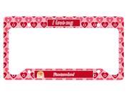 Carolines Treasures LH9170LPF 12 x 6 in. Pomeranian Valentines Love and Hearts License Plate Frame Carolines Treasures LH9170LPF 12 x 6 in. Pomeranian Valentines Love and Hearts License Plate Frame
