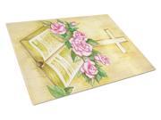 Easter Cross and Bible with Roses Glass Cutting Board Large APH4072LCB Easter Cross and Bible with Roses Glass Cutting Board Large APH4072LCB