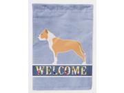 Staffordshire Bull Terrier Welcome Flag Canvas House Size BB5558CHF Staffordshire Bull Terrier Welcome Flag Canvas House Size BB5558CHF