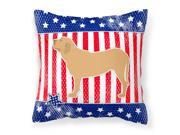 USA Patriotic Fila Brasileiro Fabric Decorative Pillow BB3379PW1414 USA Patriotic Fila Brasileiro Fabric Decorative Pillow BB3379PW1414