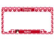 Papillon Valentine's Love and Hearts License Plate Frame Papillon Valentine's Love and Hearts License Plate Frame