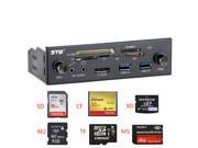 STW 6025 pc USB 3.0 all in one card reader usb 3.0 hub fan controller panel with SD TF XD M2 MS SD
