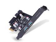 STW 2 Port USB 3.0 to Pci e PCI Express Card Adapter Converter Motherboard 20 Pin Connector