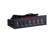 STW pc 5.25inch 4 port usb 2.0 and 2 port usb 3.0 combo 2.1A charging interface hub