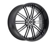 22 2Crave No.33 Glossy Black Machined Face 5x120 Wheel 32mm 22x9 74.10mm