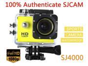 Authorization Yellow SJ4000 HD 1080P Sports Mini DV Action 30M Waterproof Camera