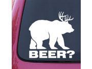 Beer Equals Bear plus Deer? Hunting Decals 7 Inch