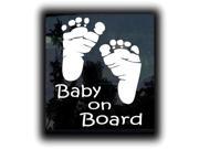 Baby on Board Footprints Stickers For Cars 5 Inch