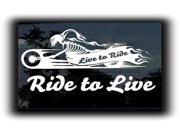 Live to Ride and Ride to Live Stickers For Cars 9 Inch