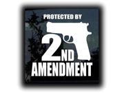 Protected By 2nd Amendment II Military Decals 9 Inch
