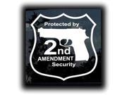 Protected By 2nd Amendment Decal 5.5 inch