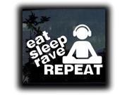 Eat Sleep Rave Repeat Decal 5.5 inch Eat Sleep Rave Repeat Decal 5.5 inch