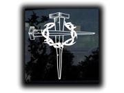 Jesus Christ 2 Nails Crown Decal 5.5 inch Jesus Christ 2 Nails Crown Decal 5.5 inch