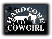 Hardcore Cowgirl Horses Custom Decals 7 Inch