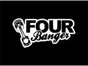 Four Banger Piston JDM Decals 7 Inch