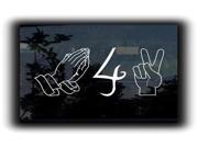 Pray For Peace Religous Decal 7 inch