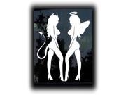 Devil Angel Good Evil Twins standing Decal 7 inch